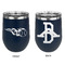 Baseball Stainless Wine Tumblers - Navy - Double Sided - Approval