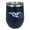 Baseball Stainless Wine Tumblers - Navy - Double Sided - Front