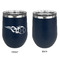 Baseball Stainless Wine Tumblers - Navy - Single Sided - Approval