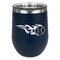 Baseball Stainless Wine Tumblers - Navy - Single Sided - Front