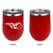 Baseball Stainless Wine Tumblers - Red - Single Sided - Approval