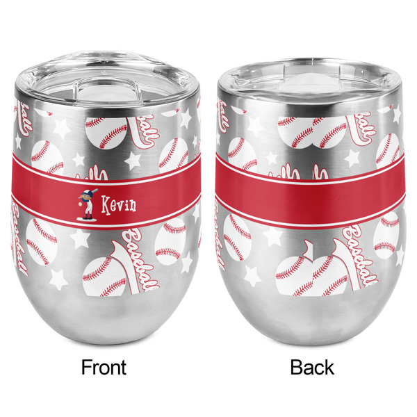 Baseball Stemless Wine Tumbler - Full Print - Approval