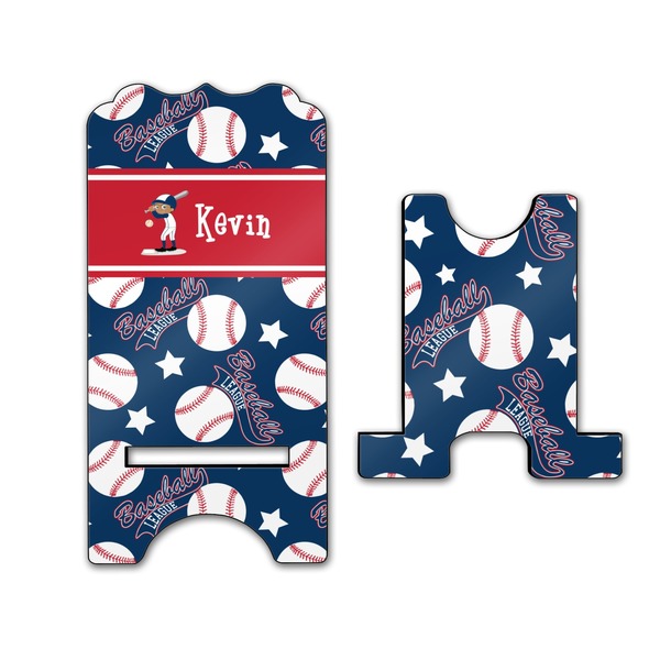 Baseball Stylized Phone Stand - Front & Back - Large