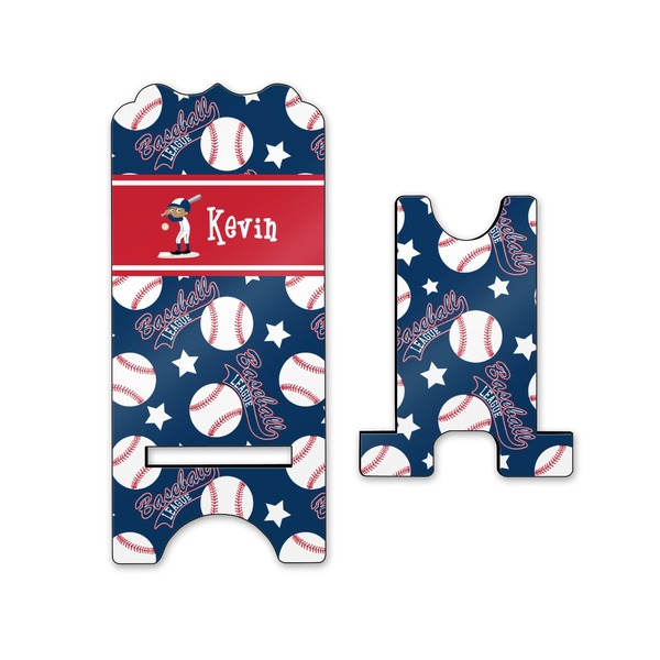 Baseball Stylized Phone Stand - Front & Back - Small