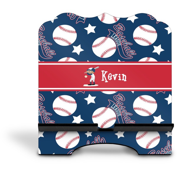 Baseball Stylized Tablet Stand - Front without iPad