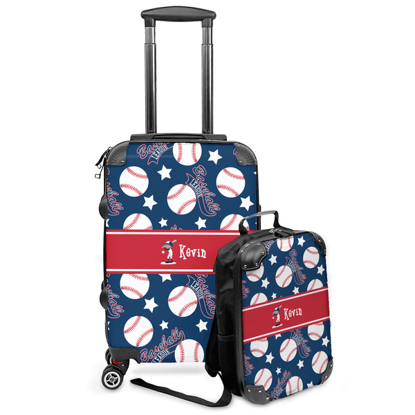 Custom Baseball Kids 2-Piece Luggage Set - Suitcase & Backpack (Personalized)