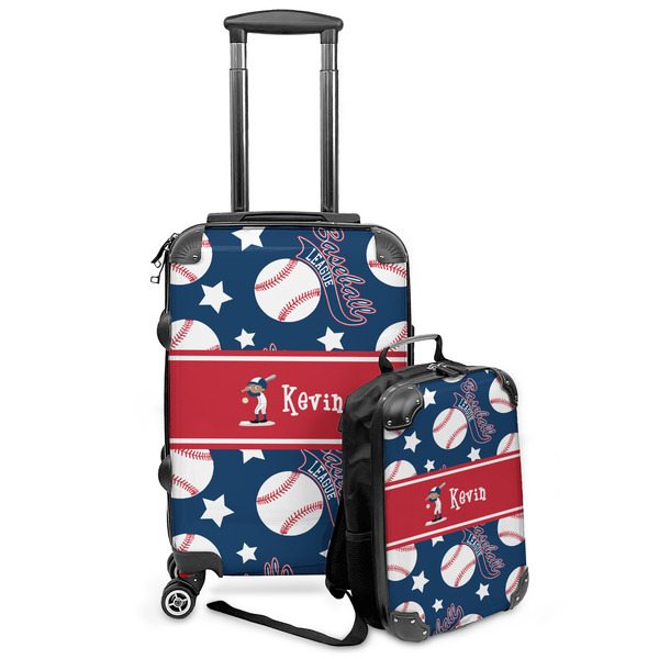 Custom Baseball Kids 2-Piece Luggage Set - Suitcase & Backpack (Personalized)