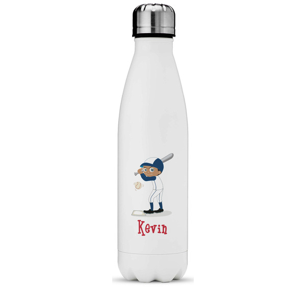 Custom Baseball Water Bottle - 17 oz. - Stainless Steel - Full Color Printing (Personalized)