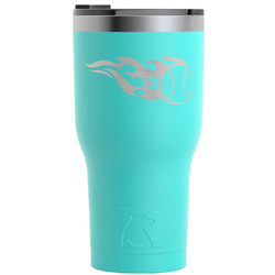 Baseball RTIC Tumbler - Teal - Engraved Front (Personalized)
