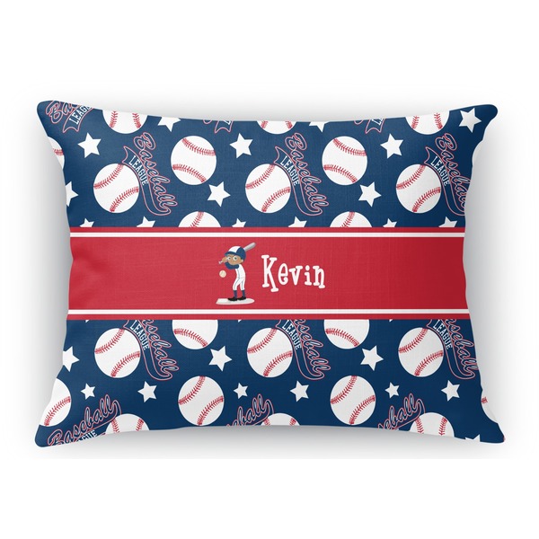 Custom Baseball Rectangular Throw Pillow Case (Personalized)