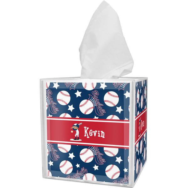Custom Baseball Tissue Box Cover (Personalized)