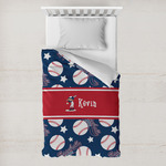 Baseball Toddler Duvet Cover w/ Name or Text