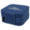 Baseball Travel Jewelry Boxes - Leather - Navy Blue - View from Rear