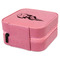 Baseball Travel Jewelry Boxes - Leather - Pink - View from Rear