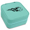 Baseball Travel Jewelry Box - Teal Leather