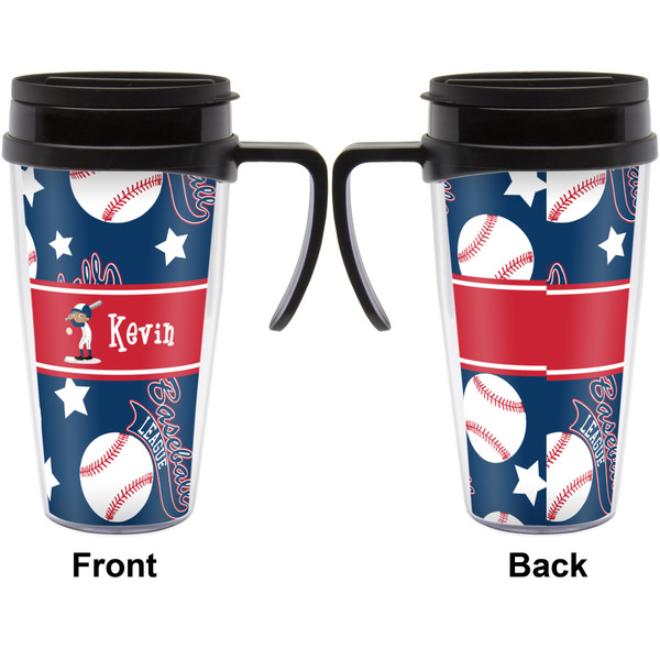 Baseball Travel Mug with Black Handle - Approval