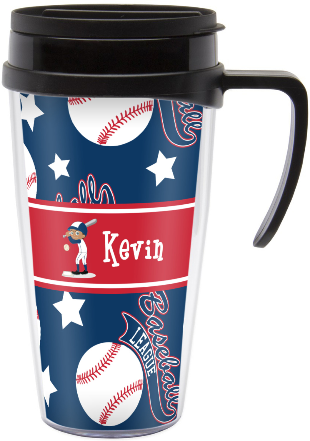 Baseball Travel Mug with Handle (Personalized) YouCustomizeIt