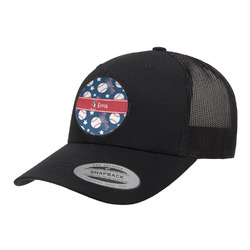 Baseball Trucker Hat - Black (Personalized)
