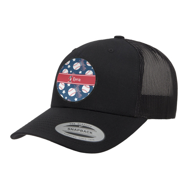 Custom Baseball Trucker Hat - Black (Personalized)