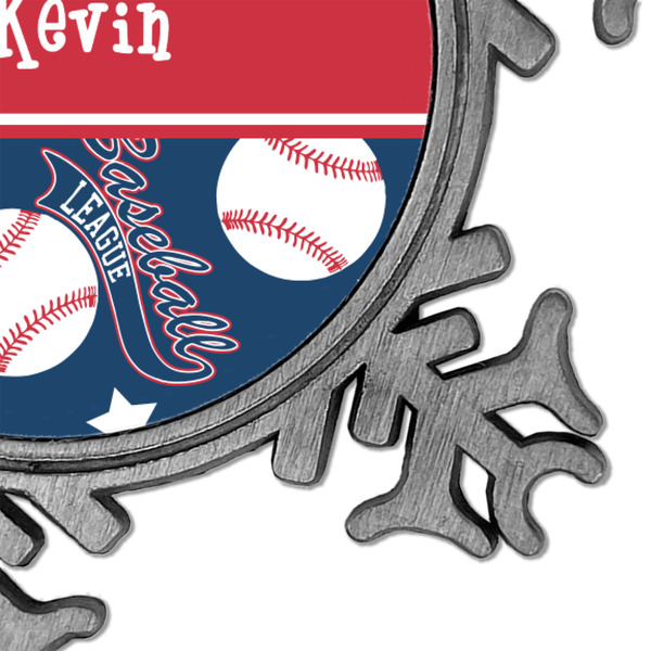 Baseball Vintage Snowflake - Detail