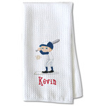 Baseball Kitchen Towel - Waffle Weave - Partial Print (Personalized)