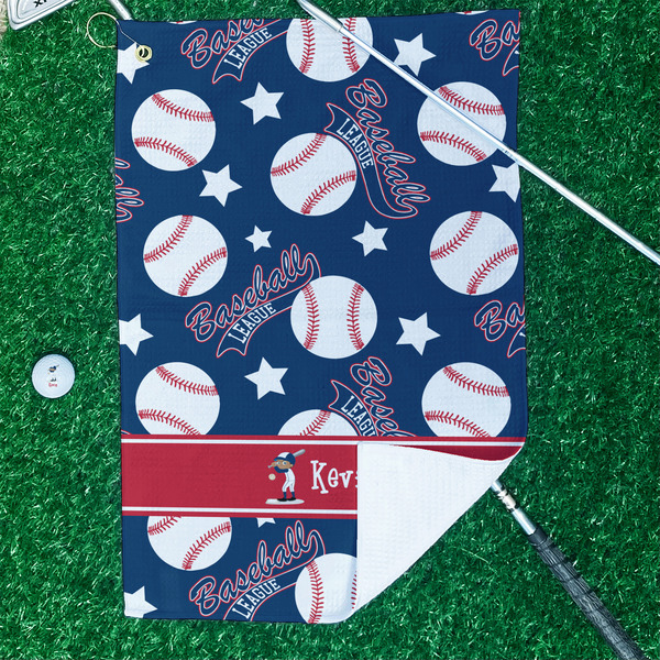 Baseball Waffle Weave Golf Towel - In Context