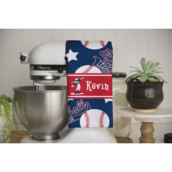 Baseball Waffle Weave Towel - Full Color Print - Lifestyle Image
