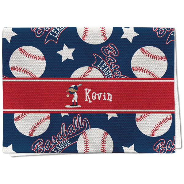 Custom Baseball Kitchen Towel - Waffle Weave - Full Color Print (Personalized)