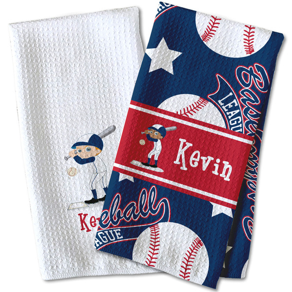 Baseball Waffle Weave Towels - Two Print Styles