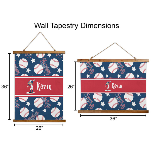 Baseball Wall Hanging Tapestries - Parent/Sizing