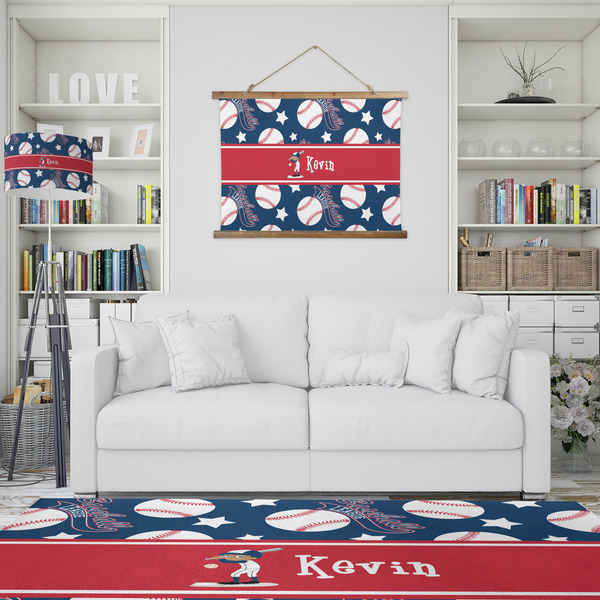 Baseball Wall Hanging Tapestry - IN CONTEXT