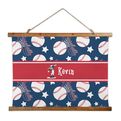Baseball Wall Hanging Tapestry - Wide (Personalized)