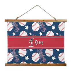 Baseball Wall Hanging Tapestry - Wide (Personalized)