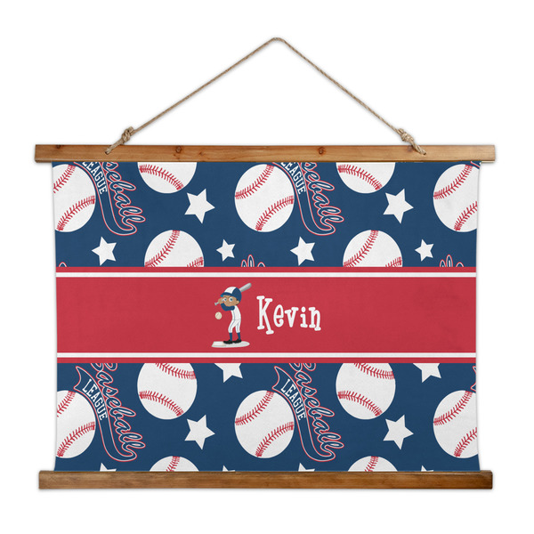 Custom Baseball Wall Hanging Tapestry - Wide (Personalized)