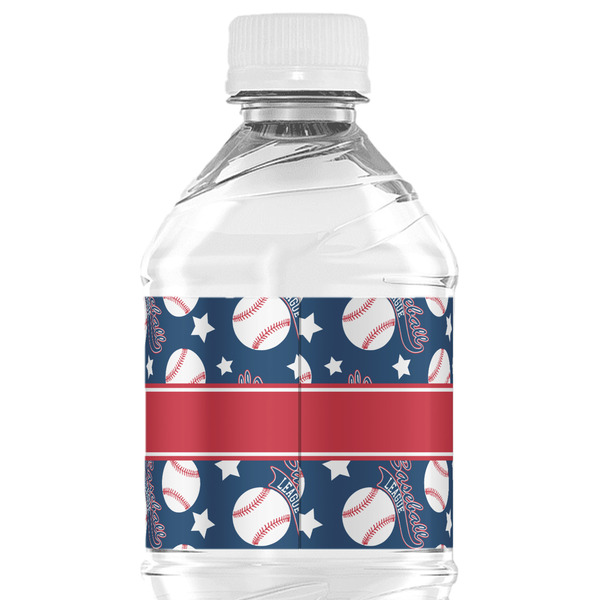 Baseball Water Bottle Label - Back View