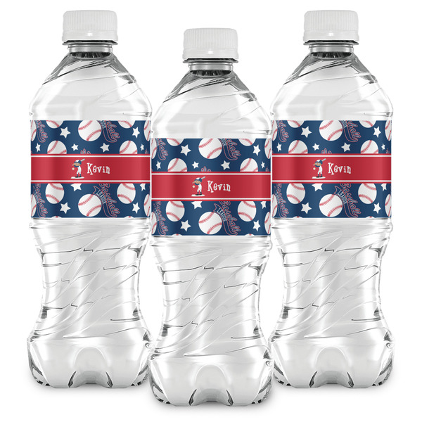 Baseball Water Bottle Labels - Front View