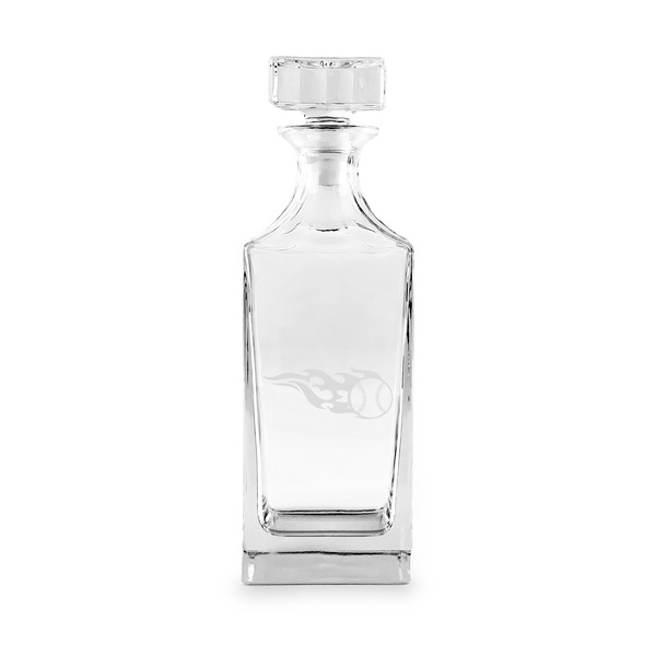 Baseball Whiskey Decanter - 30oz Square - FRONT