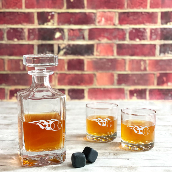 Baseball Whiskey Decanters - 26oz Square - LIFESTYLE