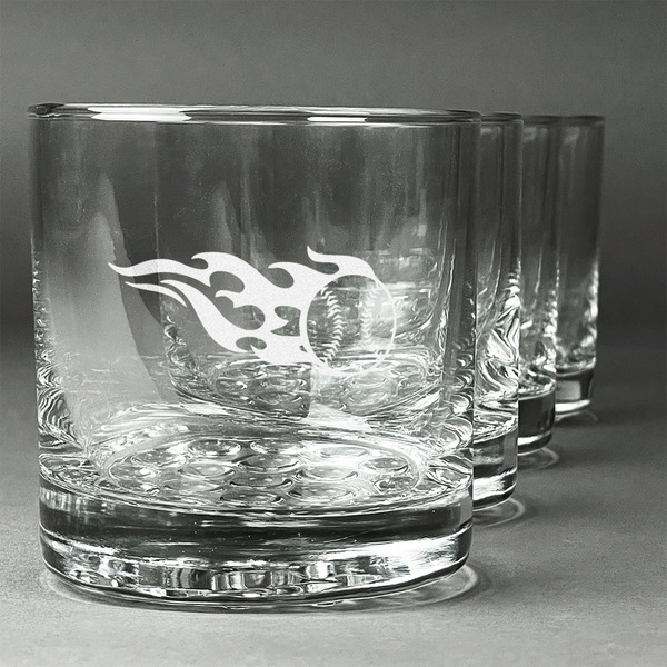 Custom Baseball Whiskey Glasses (Set of 4)
