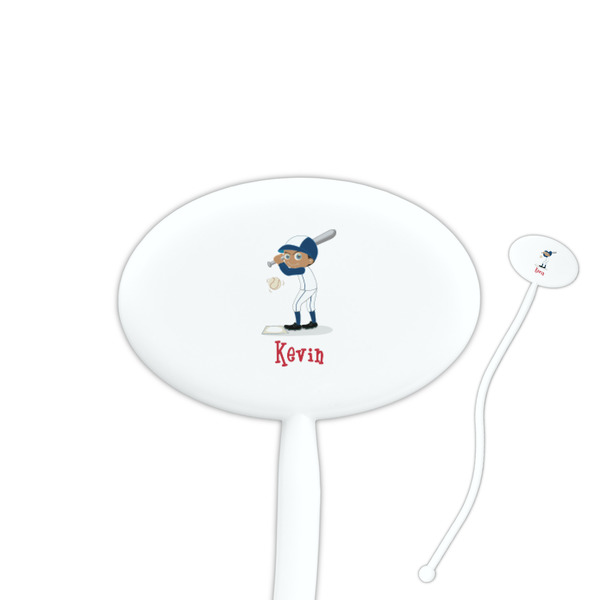 Custom Baseball Oval Plastic Stir Sticks (Personalized)