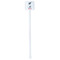 Baseball White Plastic Stir Stick - Single Sided - Square - Single Stick