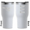 Baseball White RTIC Tumbler - Front and Back
