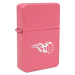 Baseball Windproof Lighter - Pink - Single Sided