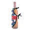 Baseball Wine Bottle Apron - DETAIL WITH CLIP ON NECK