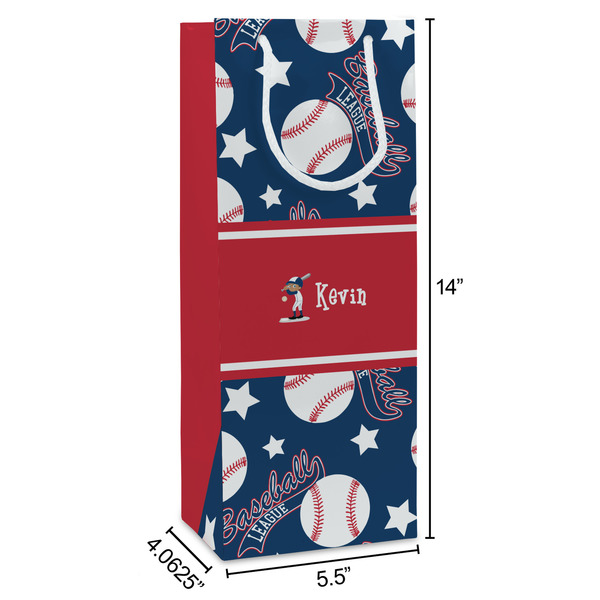 Baseball Wine Gift Bag - Dimensions