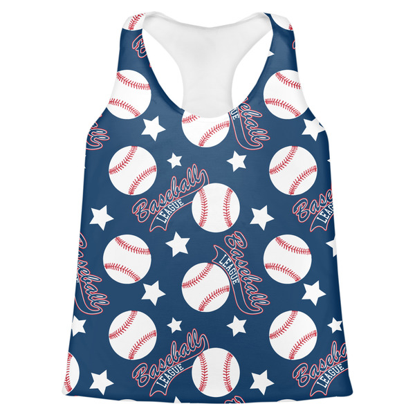 Custom Baseball Womens Racerback Tank Top - 2X Large