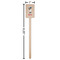 Baseball Wooden 6.25" Stir Stick - Rectangular - Dimensions