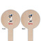 Baseball Wooden 6" Food Pick - Round - Double Sided - Front & Back