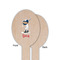 Baseball Wooden Food Pick - Oval - Single Sided - Front & Back