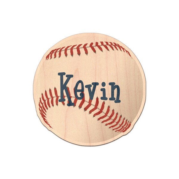 Custom Baseball Genuine Maple or Cherry Wood Sticker (Personalized)